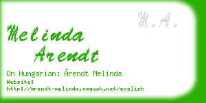 melinda arendt business card